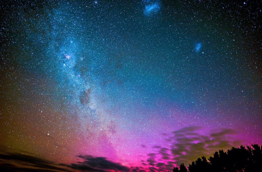 A vibrant Milky Way galaxy and starry night sky over the Wairarapa Dark Sky Reserve.
