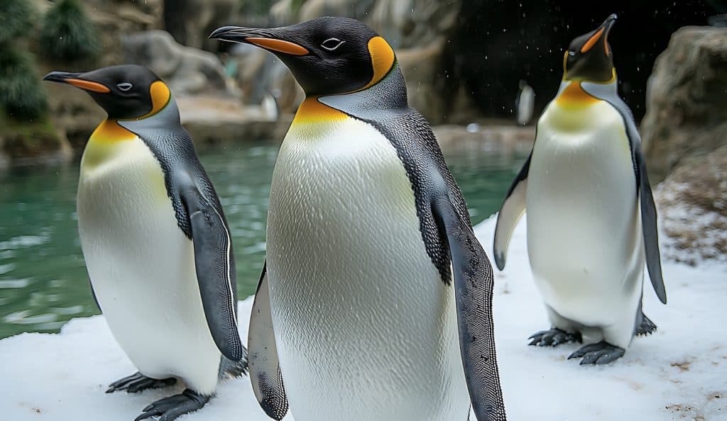 View of King Penguins at Kelly Tarltons Sea Life Aquarium.